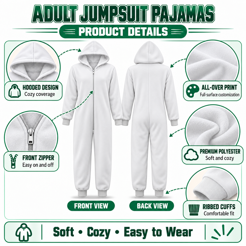 Matching Football Christmas Pajamas, Custom Team Spirit Jumpsuit