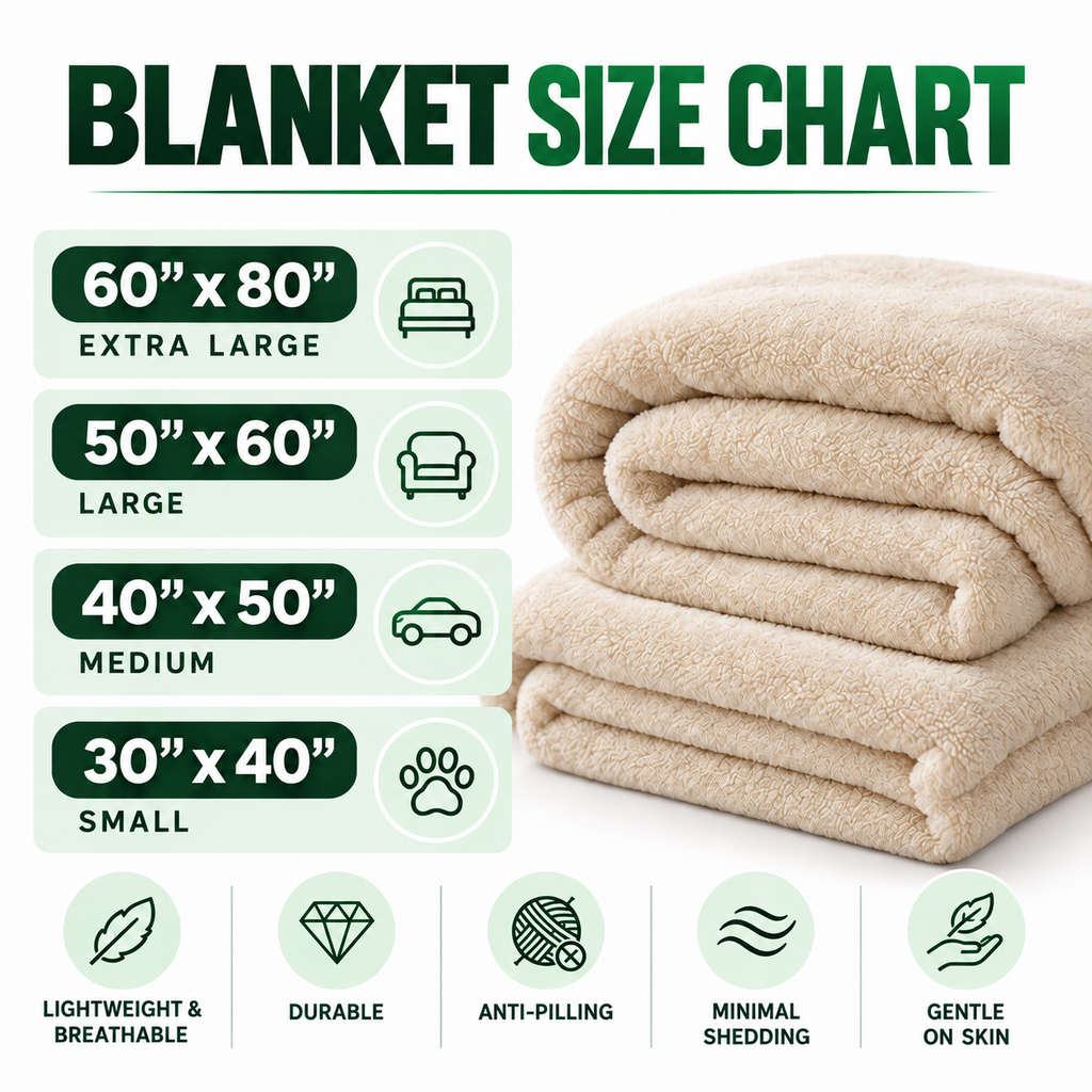 Fleece Blanket Size Chart