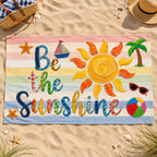 Be the Sunshine Teacher Beach Towel, Cute Educator Summer Break Gift
