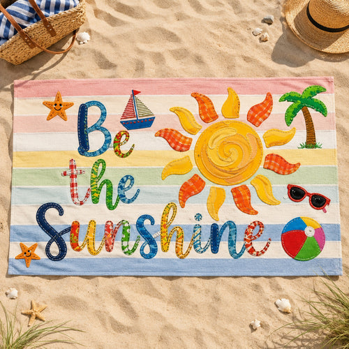 Be the Sunshine Teacher Beach Towel, Cute Educator Summer Break Gift