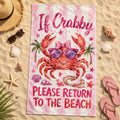 Funny Coastal Graphic Beach Towel, Retro Summer Break Pool Towel