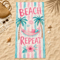 Tropical Hammock Teacher Beach Towel, Educator Summer Vacation Gift