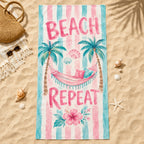 Tropical Hammock Teacher Beach Towel, Educator Summer Vacation Gift