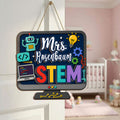 Custom Teacher Classroom Door Sign, Cute Bee Hive Welcome Wooden Plaque - product image 1