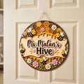 Custom Teacher Classroom Door Sign, Cute Beehive Welcome Wood Plaque