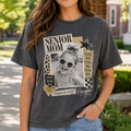 Custom Senior Mom Photo T-Shirt, Vintage Graduation Graphic Tee