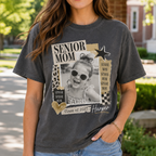 Custom Senior Mom Photo T-Shirt, Vintage Graduation Graphic Tee
