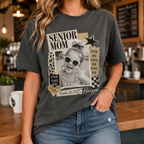 Custom Senior Mom Photo T-Shirt, Vintage Graduation Graphic Tee