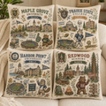 Custom College Pillow, Personalized University Dorm Room Decor Gift