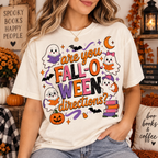 Fall O Ween Directions T-Shirt, Spooky Season Bookish Ghost Tee