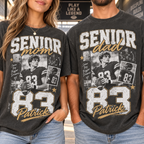 Custom Senior Mom and Dad Photo T-Shirt, Vintage Game Day Tee