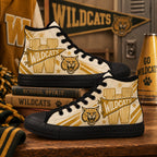Custom College Canvas High Tops, Personalized School Spirit Sneakers