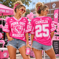 Breast Cancer Awareness Football Jersey, Custom Mascot Game Day Outfit - product image 1