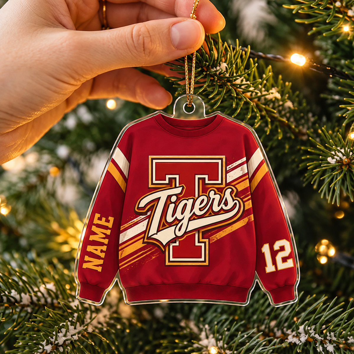 Personalized Jersey Christmas Ornament
