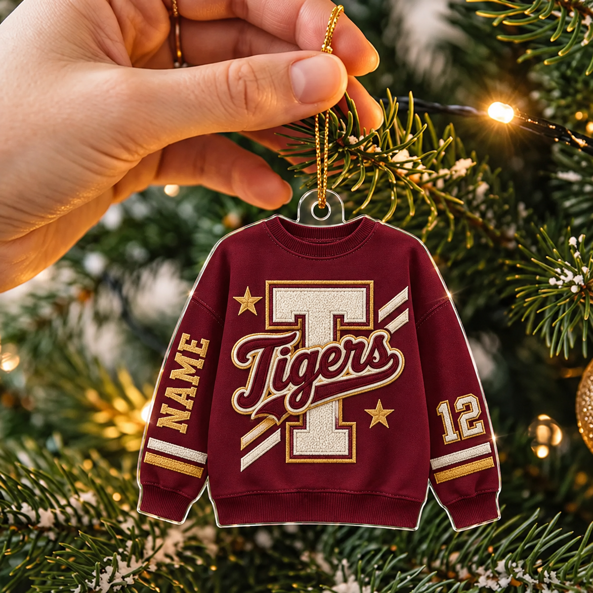Personalized Acrylic Sweater Christmas Ornament