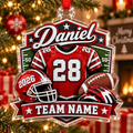 Personalized Football Team Christmas Ornament