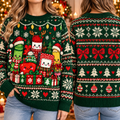 Personalized Teacher Ugly Christmas Sweater, School Holiday Party Wear