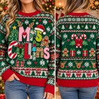 Personalized Teacher Ugly Christmas Sweater, School Holiday Party Wear