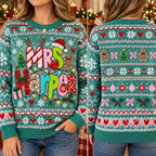 Personalized Teacher Christmas Sweater, Custom Educator Holiday Gift