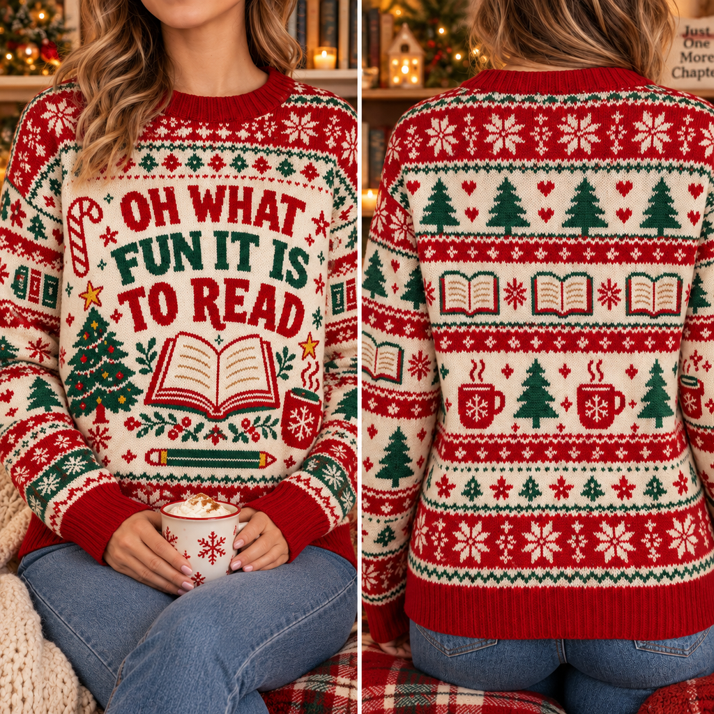 Teacher Ugly Christmas Sweater, School Holiday Party Pullover