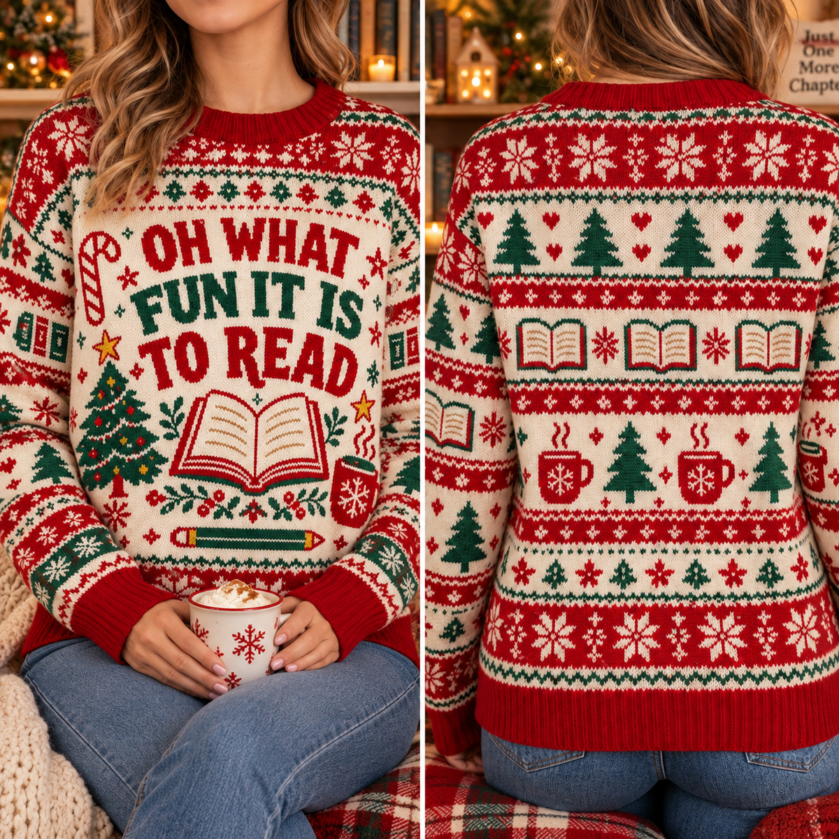 Teacher Ugly Christmas Sweater, School Holiday Party Pullover