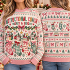 Instructional Coach Ugly Christmas Sweater, School Holiday Party Top