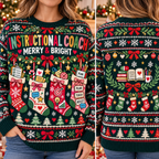 Instructional Coach Christmas Sweater, Merry Educator Gift