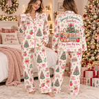 Personalized Teacher Christmas Pajama Set, SPED Teddy Tree Loungewear