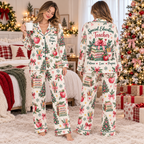 Personalized Teacher Christmas Pajama Set, SPED Tree Holiday Loungewear