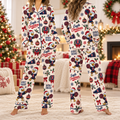 Custom Mascot Christmas Pajamas, Matching School Spirit Holiday Satin Set