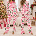Matching Volleyball Christmas Pajamas, Custom Game Day Holiday Satin Set