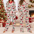 Volleyball Mom Christmas Pajamas, Matching School Spirit Holiday Satin Set