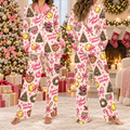 Merry Home Run Softball Mom Pajamas, Cozy Game Day Holiday Satin Lounge Set