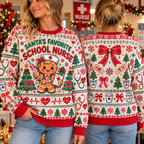 School Nurse Christmas Sweatshirt, Custom Holiday Nurse Sweater