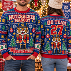 Custom Mascot Nutcracker Ugly Christmas Sweater, School Spirit Gift