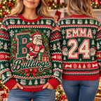 Ugly Christmas Mascot Sweatshirt, Custom School Spirit Game Day Sweater