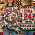 Ugly Christmas College Sweatshirt, Custom Mascot Game Day Crewneck Sweate