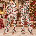 Custom Teacher Christmas Pajamas, Personalized Name Holiday Satin Lounge Set