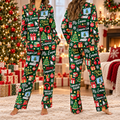 Personalized Computer Lab Teacher Pajamas, Custom Name Satin Lounge Set