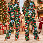 Personalized Computer Lab Teacher Pajamas, Custom Name Satin Lounge Set