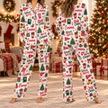 Personalized School Spirit Christmas Pajamas, Custom Campus Satin Lounge Set