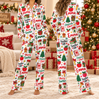 Personalized Teacher Christmas Pajamas, Custom School Spirit Pajamas Set
