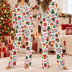 Personalized Grade Level Team Christmas Pajamas, Teacher Satin Sleepwear