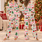 Custom Teaching Squad Christmas Pajama Set, Personalized Teacher Season of Learning Holiday PJs