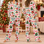 Personalized Paraeducator Christmas Pajamas, Holiday Satin Sleepwear
