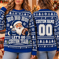Ugly Christmas Football Sweatshirt, Custom Game Day School Spirit Sweater