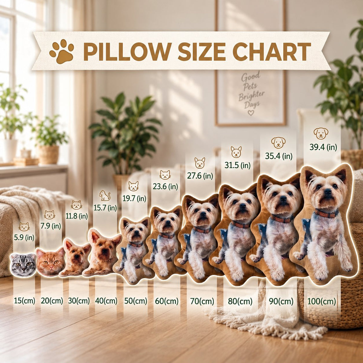 Custom College Mascot Pennant Pillow – view 2