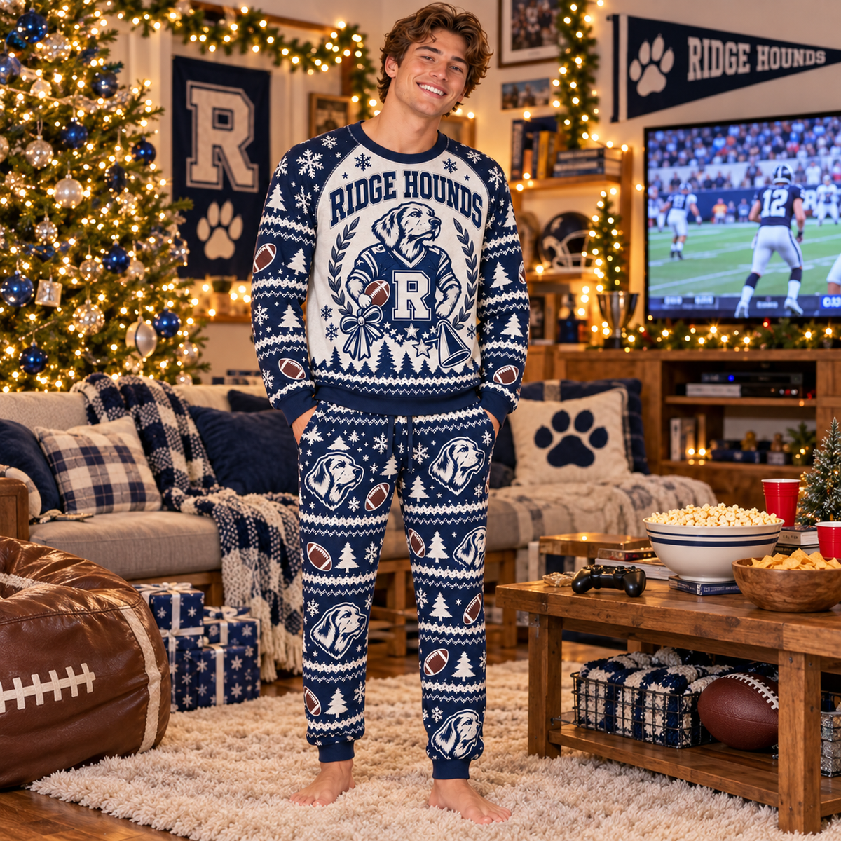 Custom Family Holiday Pajama Set, Matching Christmas Spirit Sleepwear
