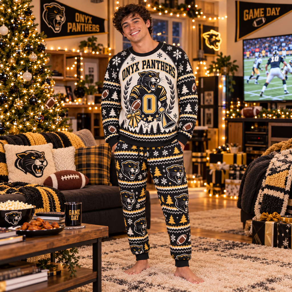 Custom Family Holiday Pajama Set, Matching Christmas Spirit Sleepwear