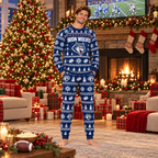 Personalized Team Mascot Holiday Pajamas, Custom Name Sleepwear Set